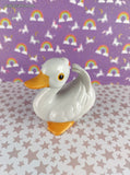 Vintage Homco Ceramic Cute Lil' White Ducks Set/4 Figurines
