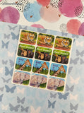 Vintage Jungle Animals Homeschool Rewards Full Sticker Sheet