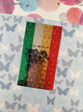 Vintage Red Green Silver Gold SHINY Stars Full Sticker Sheet