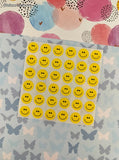 Vintage Yellow Smiley Faces Full Sticker Sheet