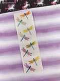 Vintage 1987 Mrs. Grossman's SHINY Dragonflies Full Sticker Sheet, Unused