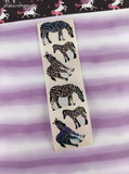 Vintage Hambly SHINY Zebras Full Sticker Sheet, Unused