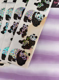 Vintage Hambly SHINY Panda Bears Full Sticker Sheets Set/10 *Damaged*