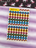 Vintage Christmas Trend "December Joys" T-1924 Festive Miniature Reindeer Full Sticker Sheet