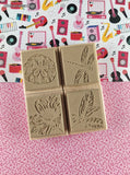Vintage 2002 Stampin' Up! Nature's Wonders Wooden Block/Rubber Stamp Set/4