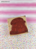 Vintage Uptown Rubber Stamps #L25048 Heaven and Nature Sing Snowmen Wooden Stamp Block