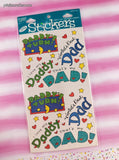 Vintage Frances Meyer World's Best Dad Stickers, 1 Sheet New & Sealed