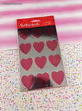 Vintage Stickety-Doo-Da Stickers, SHINY Pink Hearts, 2 Sheets New & Sealed