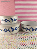 Vintage 2000 Piillsbury Company Doughboy Set/3 Nesting Canisters Bowls, Clean *Missing 1 Lid*