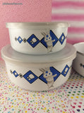 Vintage 2000 Piillsbury Company Doughboy Set/3 Nesting Canisters Bowls, Clean *Missing 1 Lid*