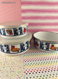 Vintage 2000 Piillsbury Company Doughboy Set/3 Nesting Canisters Bowls, Clean *Missing 1 Lid*