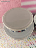 Vintage 2000 Piillsbury Company Doughboy Set/3 Nesting Canisters Bowls, Clean *Missing 1 Lid*
