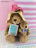 Vintage Hallmark Cards Bearnadette Cuddlesworth and Baby Fuzzmore Soft Plush Teddy NWT