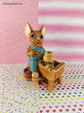 Vintage PenDelfin Studios Hand Painted Stonecraft "Crocker" Rabbit Figurine