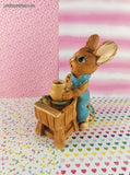 Vintage PenDelfin Studios Hand Painted Stonecraft "Crocker" Rabbit Figurine