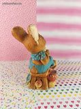 Vintage PenDelfin Studios Hand Painted Stonecraft "Crocker" Rabbit Figurine