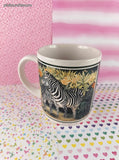 Vintage 1985 Applause Zebra Safari Coffee Mug