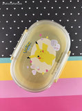 Pokemon Plastic Lunch Bento Makeup Case w/Removeable Separater & Clasp Lid