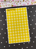 Vintage Trend "Neon Yellow Smiles" T-46104 Smiley Faces Rewards Full Sticker Sheet
