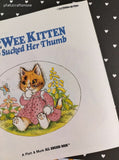 Vintage 1986 All Aboard Books: The Wee Kitten Who Sucked Her Thumb Softcover