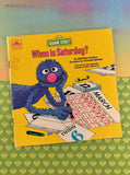 VTG 1981 Sesame Street When is Saturday? Golden Book Softcover