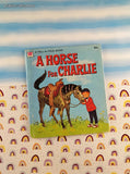 Vintage 1970 Tell-A-Tale Book, A Horse for Charlie Hardcover