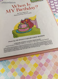 Vintage 1988 Sesame Street Growing-Up Book, When is MY Birthday? Hardcover