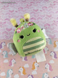 Squishmallows Sybil the Green Bee 5" Bag Clip Keyring Plush Toy NWOT