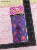 Vintage 1997 Stickety-Doo-Da Activity Removable SHINY Stickers Space Ships Rockets, 1 Sheet New & Sealed