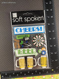 Me & My BIG Ideas Cheers Bottoms Up! 3-Dimensional Sticker Pack, New/Sealed