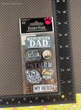Sandylion Essentials Father's Day 3-Dimensional Sticker Pack, New/Sealed