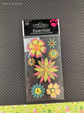 Sandylion Essentials Pastel Flowers 3-Dimensional Sticker Pack, New/Sealed