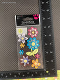 Sandylion Essentials Colorful Flowers 3-Dimensional Sticker Pack, New/Sealed