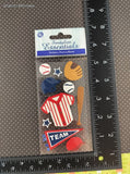 Sandylion Essentials Baseball Go Team 3-Dimensional Sticker Pack, New/Sealed