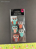 Sandylion Essentials SHINY Owls 3-Dimensional Sticker Pack, New/Sealed