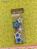 Jolee's By You SHINY Blue Stars 3-Dimensional Sticker Pack, New/Sealed