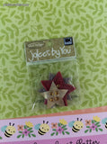 Jolee's By You Fabric Star Red & Gold 3-Dimensional Sticker Pack, New/Sealed