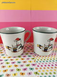 Vintage Anchor Cute Lil' Christmas Memories Teddy Bears Coffee Mugs Set/2, Like New