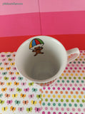 Vintage Queen's ENGLAND Child's Play Teddy Bear Airplane Parachute Coffee Mug, Like New