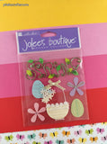 Jolee's Boutique GLITTERY Spring Easter Flowers 3-Dimensional Sticker Pack, New/Sealed