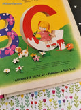 Vintage 1969 Fun With the Alphabet Grosset & Dunlap Puppet Story Board Book, Hardcover