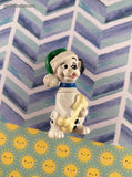 Vintage 101 & 102 Dalmatians Christmas Green Santa Hat Miniature McDonalds Toy