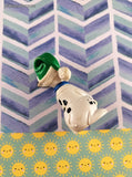 Vintage 101 & 102 Dalmatians Christmas Green Santa Hat Miniature McDonalds Toy