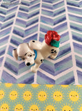 Vintage 101 & 102 Dalmatians Christmas Red Bow Miniature McDonalds Toy