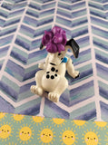 Vintage 101 & 102 Dalmatians Christmas Purple Bow Miniature McDonalds Toy