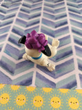 Vintage 101 & 102 Dalmatians Christmas Purple Bow Miniature McDonalds Toy
