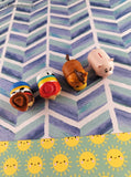Walt Disney's Tsum Tsum Miniature Vinyl Figurines Set/4 Woody Jessie Hamm Bullseye Toy Story 1.25"