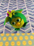 Vintage 2000 Furby Green Plush Toy w/Keyring Clip