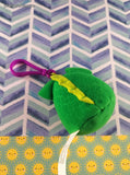 Vintage 2000 Furby Green Plush Toy w/Keyring Clip