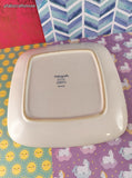 Vintage Pfaltzgraff Flourish Blue Yellow Floral 8.25" Salad Lunch Plates Set/4